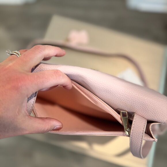 Alessia Clover Genuine Leather Purse in Blush - Picture 9 of 14
